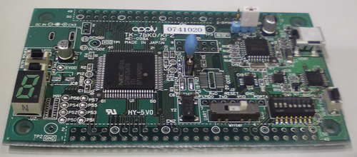 NECのマイコン開発体験で使用したマイコンボード